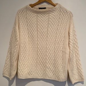 Zara Cable Knit Off-White Sweater Size L